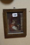 In the Manner of David Teniers A toper Oil on board Unsigned 14.5cm x 11cm