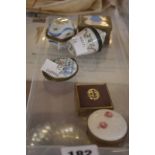 Three 20th Century Limoges enamelled porcelain patch boxes and three other boxes -6 Best Bid