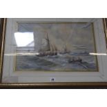 Rowing out to ship Charles Frederick Allbon (1856-1926) Rowing out to ship Watercolour Signed