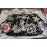 A Kruckers Chinese embroidered handbag, in a cardboard box