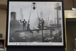 A reproduction poster ' New York 1930, Diner au Sommet du Waldorf Astoria Hotel', 49cm x 59cm Best