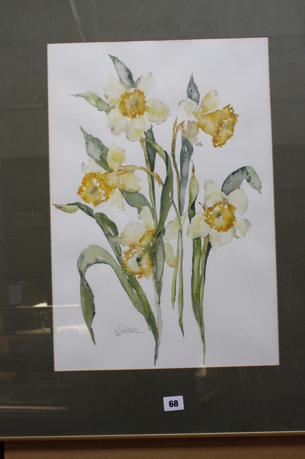 Sue Ellen Wilder (20th Century) Daffodils Watercolour Signed lower left 51.5cm x 35cm