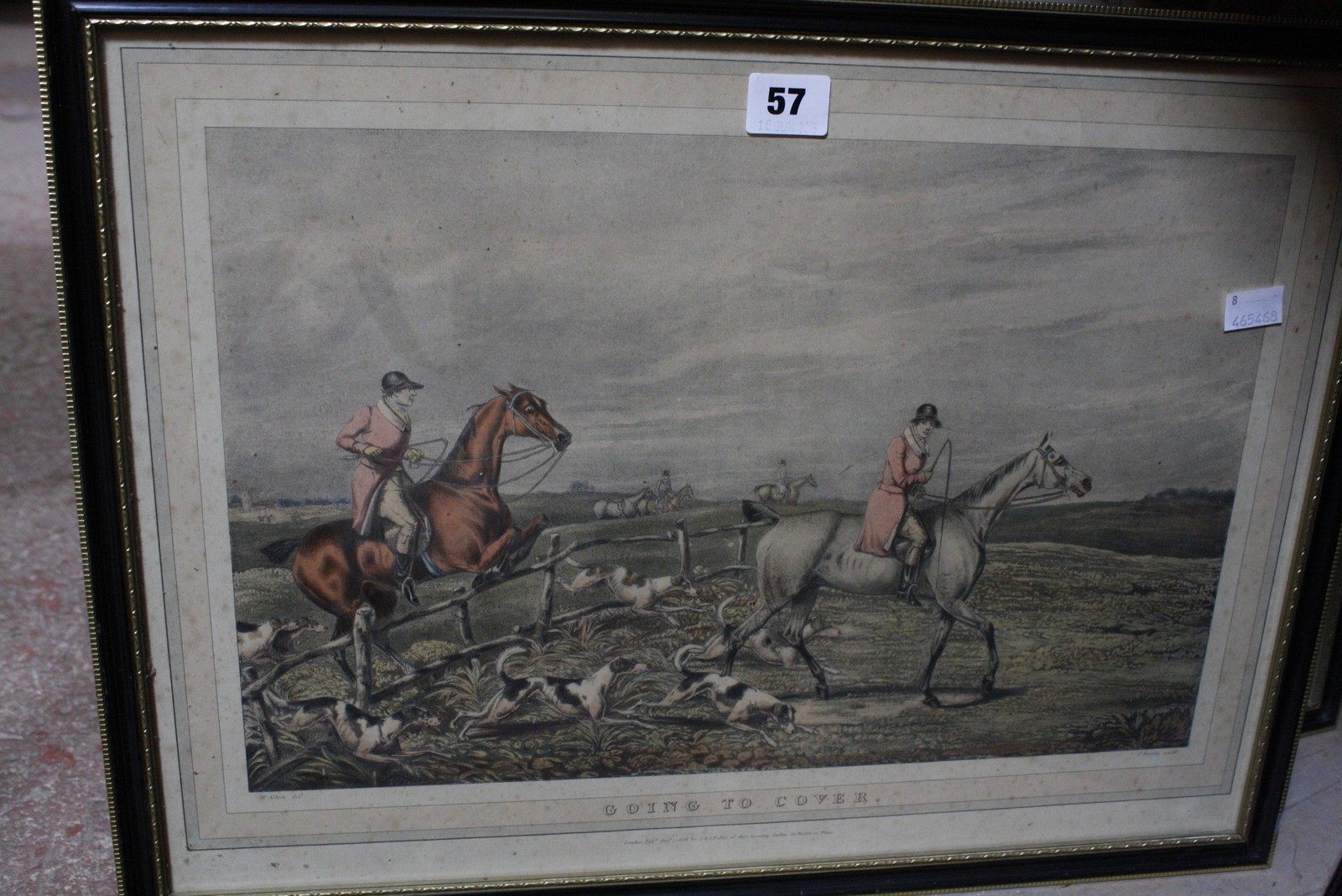 After Dorothy Hardy Hunting scenes Chromolithographs 26cm x 68cm (4); After Henry Alken Hunting