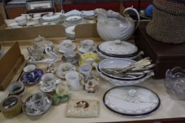 A mixed collection of china; to include a large shell-shaped jug marked Shelley, a Royal Crown Derby