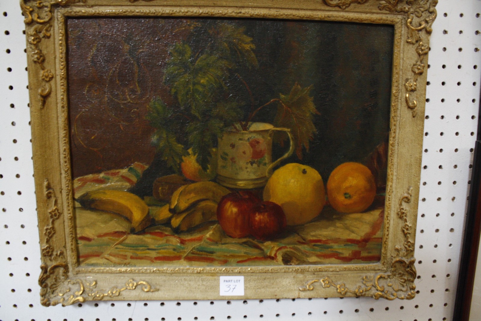 Muriel Wilson (1875-1964) Still life of fruit Oil on canvas Signed lower left and dated 1954 Two
