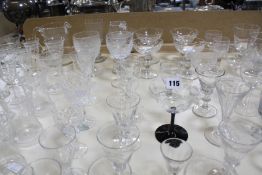 Various drinking glasses including 18th and early 19th century examples