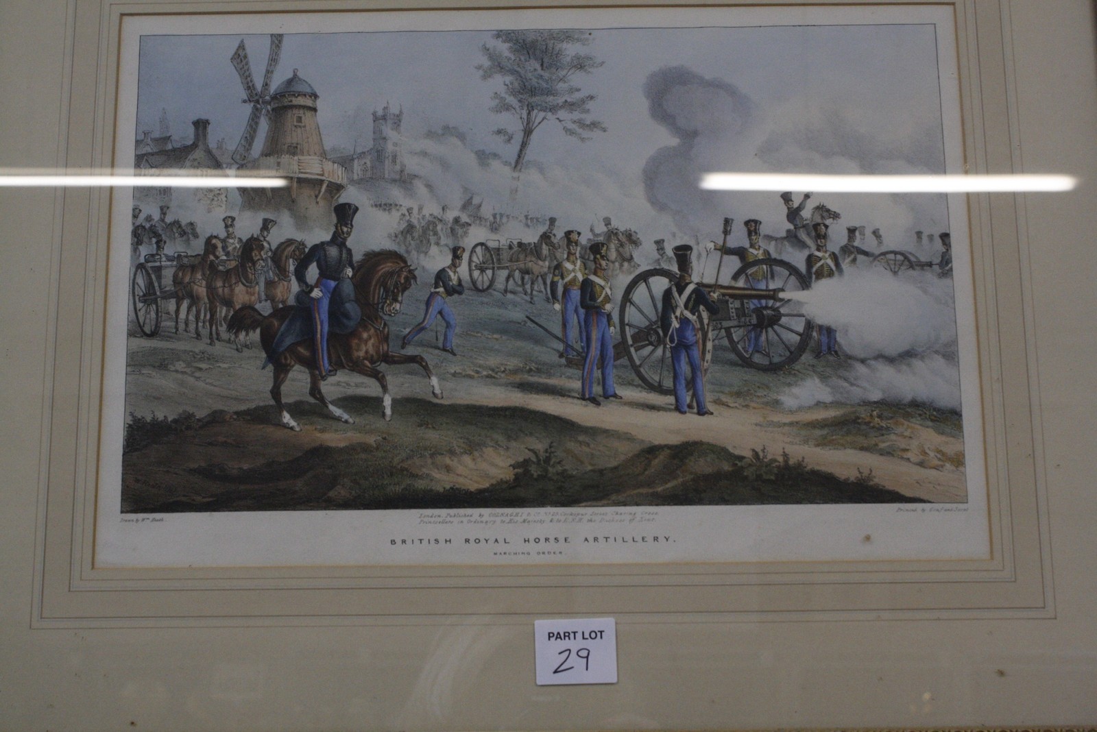 After William Heath (19th Century) 'British Royal Horse Artillery' Coloured aquatint, a pair 26cm