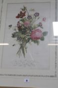 After Jean Louis Prevost II (1760-1815) Floral studies Colour prints, a pair 47cm x 31cm