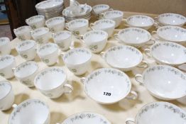 A Falconia china part tea service, floral decorated