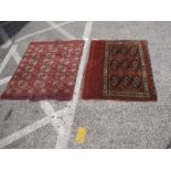 A Bokhara rug 110cm x 83cm and a similar bag face -2