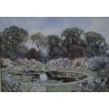 Lillian Stannard (1877-1944) 'A cottage garden, Abinger' Watercolour Signed under margin 24.5cm x