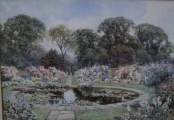 Lillian Stannard (1877-1944) 'A cottage garden, Abinger' Watercolour Signed under margin 24.5cm x