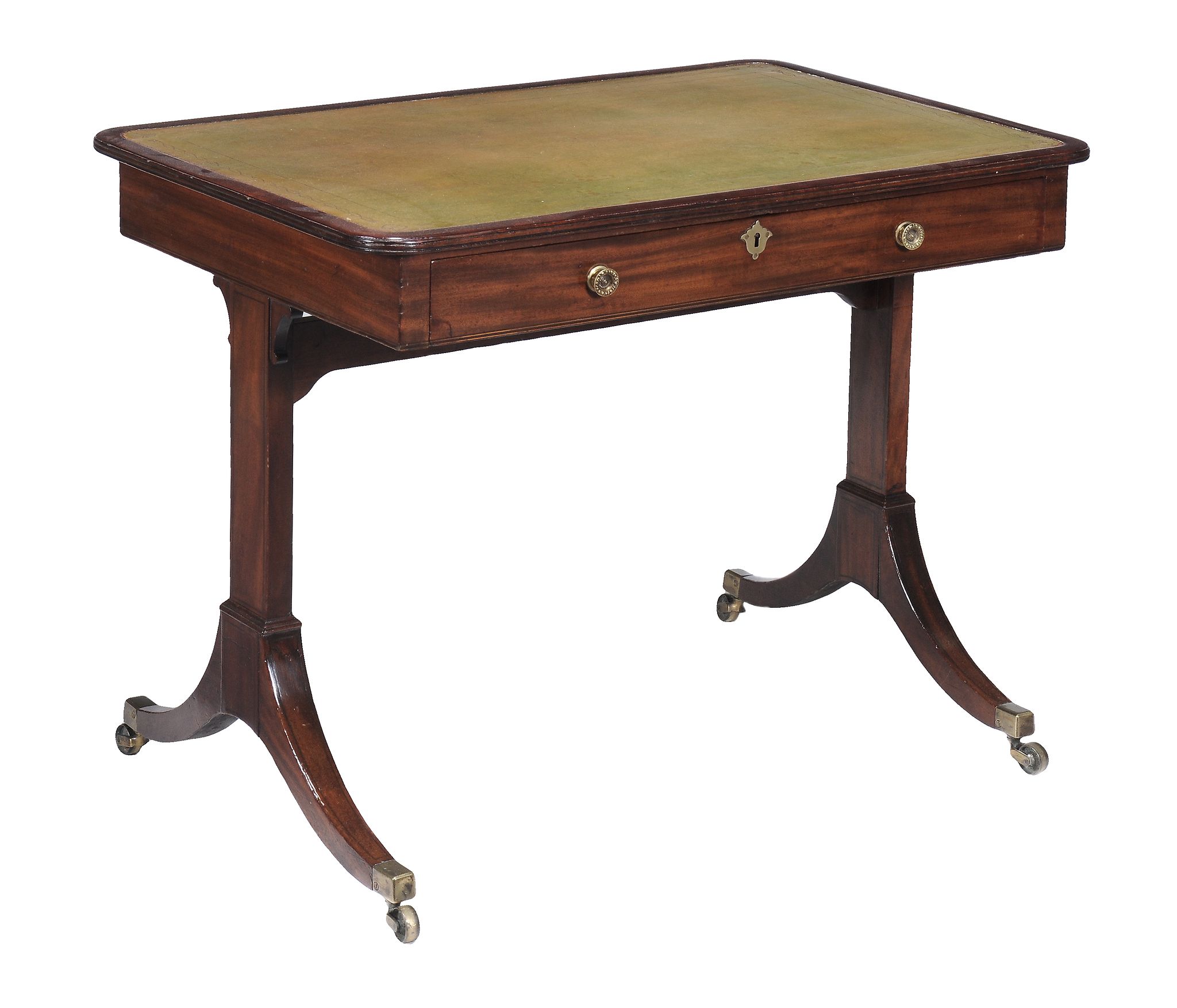 A Regency mahogany library writing table , circa 1815  A Regency mahogany library writing table ,