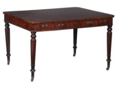 A mahogany library table, circa 1815 and later  A mahogany library table,   circa 1815 and later,