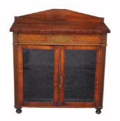 A Regency rosewood and brass inlaid side cabinet , circa 1815  A Regency rosewood and brass inlaid