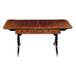 A Regency mahogany and inlaid sofa table, circa 1815  A Regency mahogany and inlaid sofa table,