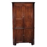 A George III mahogany corner cupboard , circa 1800  A George III mahogany corner cupboard  , circa