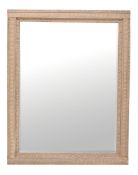 A painted carved wood mirror , 20th century  A painted carved wood mirror  , 20th century, with