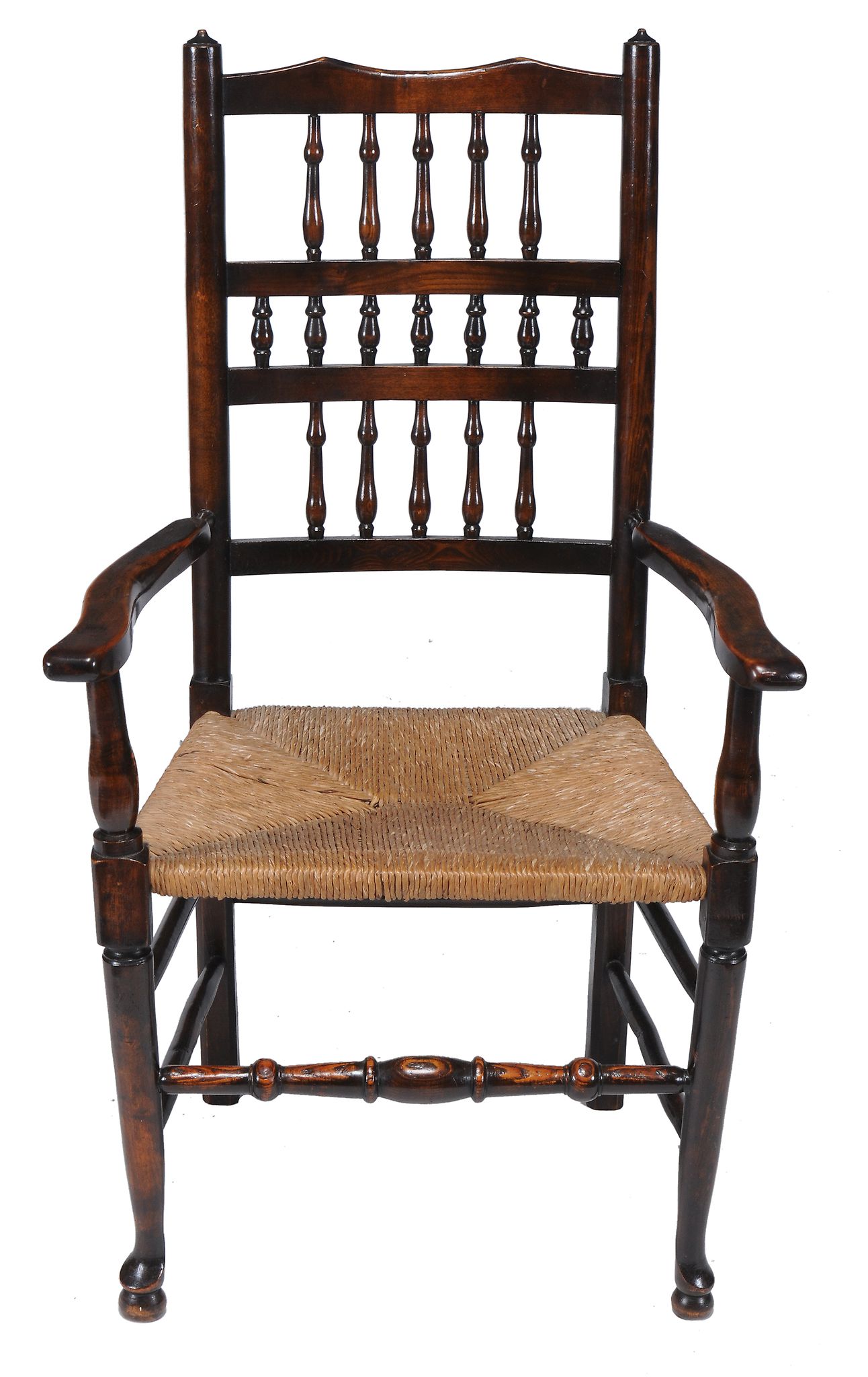 A harlequin set of ten oak spindle-back dining chairs , 19th century  A harlequin set of ten oak - Image 2 of 3