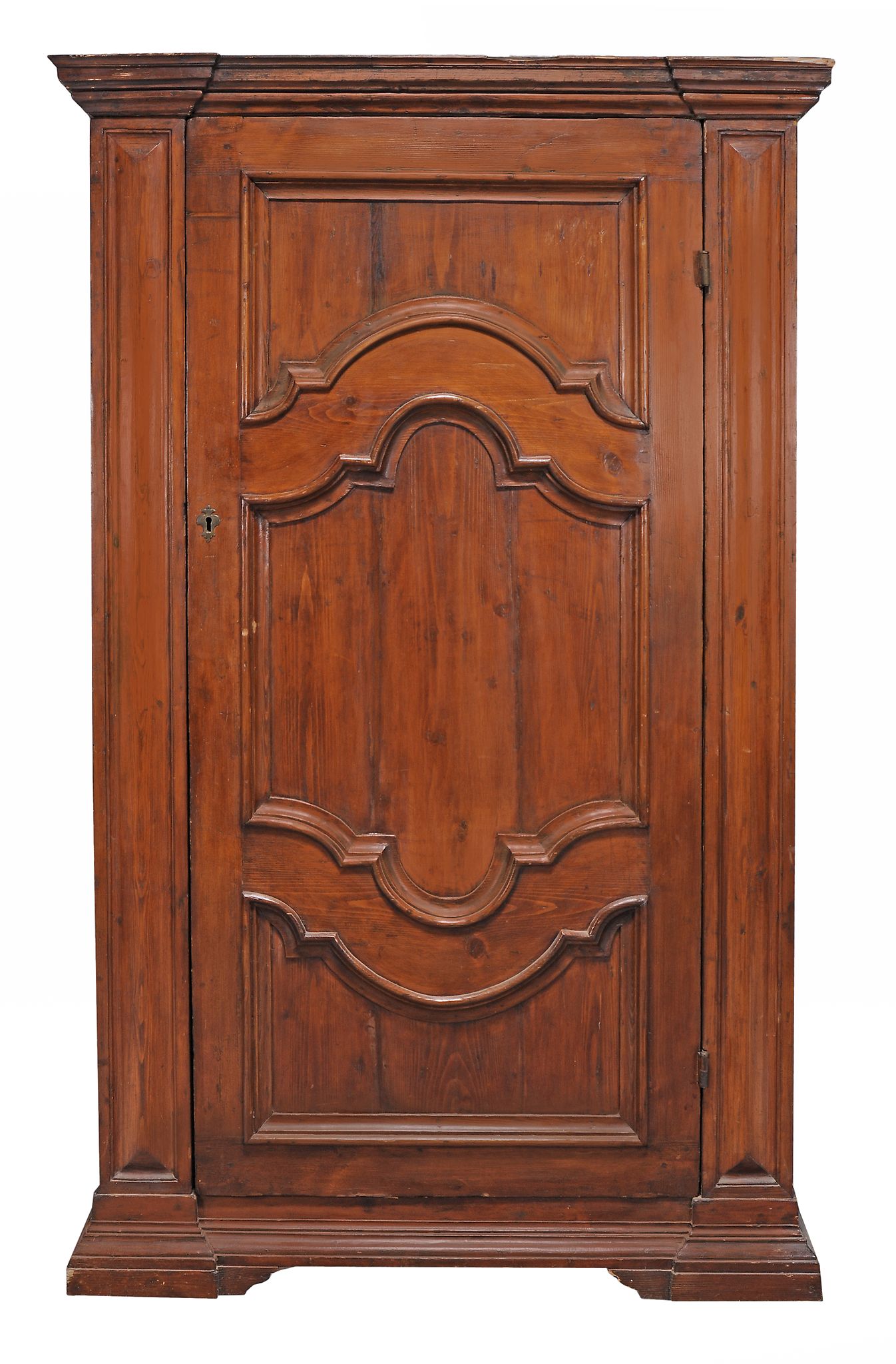 A Continental pine cupboard, 19th century  A Continental pine cupboard,   19th century, the