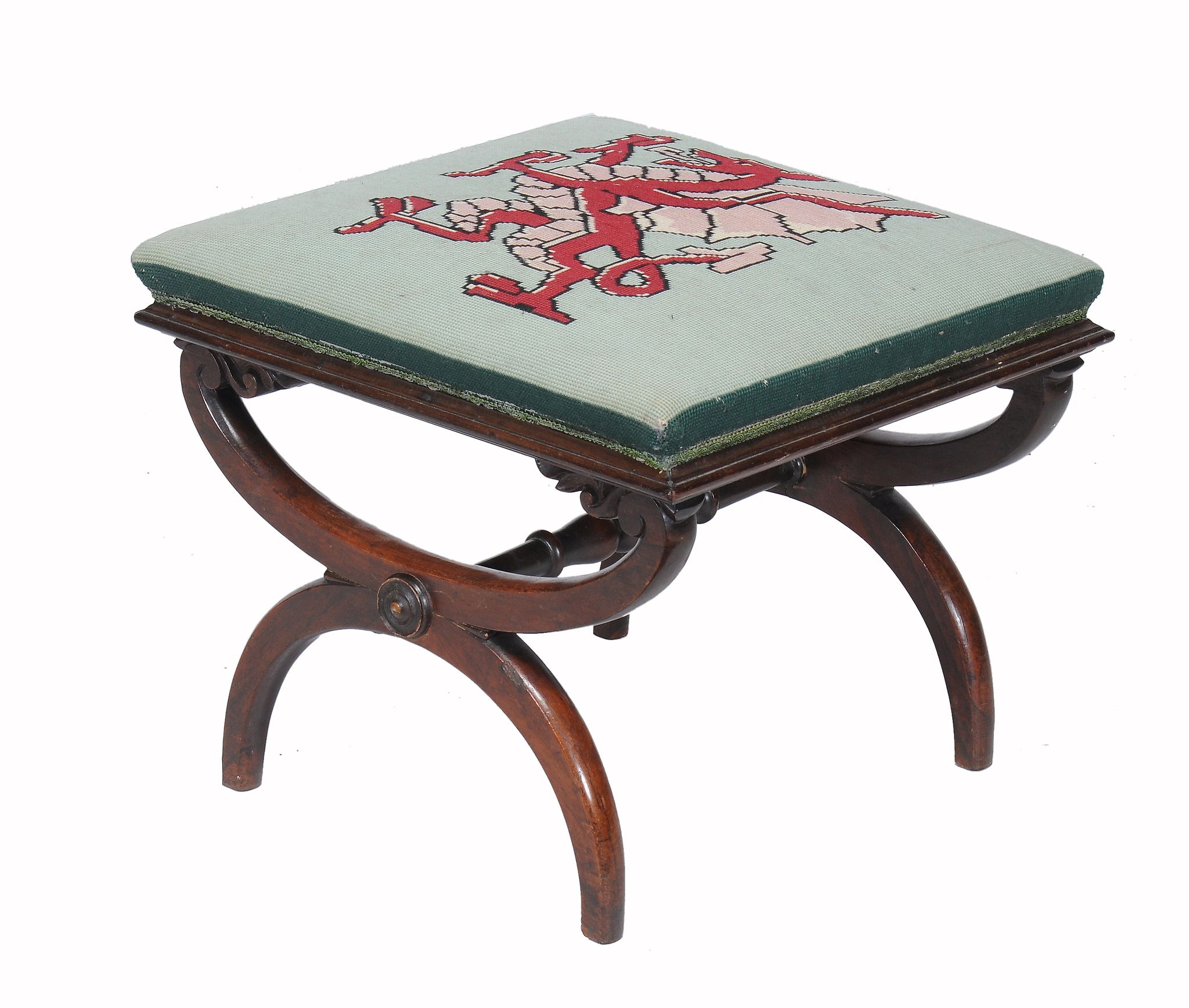 A W illiam IV rosewood x-frame stool , circa 1835  A  W illiam IV rosewood x-frame stool ,   circa - Image 3 of 3