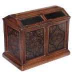 An Arts and Crafts oak small coffer/document box, late 19th century  An Arts and Crafts oak small