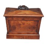 A William IV mahogany wine cooler, circa 1835, of sarcophagus form  A William IV mahogany wine