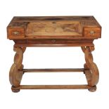An Italian walnut desk, mid 18th century and later  An Italian walnut desk,   mid 18th century and
