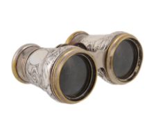 [Horse racing interest] A pair of late Victorian silver mounted binoculars, maker's mark JP ,
