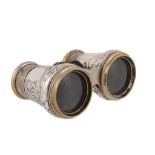 [Horse racing interest] A pair of late Victorian silver mounted binoculars, maker's mark JP ,