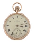 Dent, 34 Cockspur St London, an 18 carat gold keyless wind open face pocket watch, no. 33377,