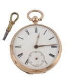 Camerer Kuss & Co., an 18 carat gold open face pocket watch, hallmarked London 1875, an English