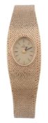 Omega, a lady's 9 carat gold bracelet wristwatch, no. 7115609, hallmarked London 1972, manual wind