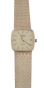 Bentima, Star, a 9 carat gold centre seconds bracelet watch with date, import mark for 1978, nickel