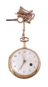 Thomas Hawkins, Royal Exchange London, a silver gilt open face pocket watch, no. 819, circa 1785,