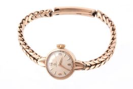Omega, ref. 66813, a lady's 9 carat gold bracelet wristwatch, no. 965151, hallmarked Birmingham