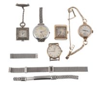 A small collection of wristwatches, to include: Rotary, a 9 carat gold lady's bracelet wristwatch,