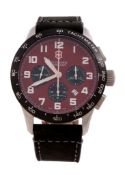 Victorinox Swiss Army, ref. 24785, a stainless steel automatic chronograph wristwatch, no.