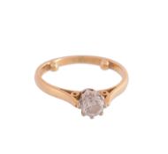 A single stone diamond ring, the brilliant cut diamond in an eight claw setting, approximately 0.25