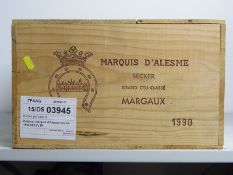 Château Marquis d'Alesme Becker 1990 Margaux 6 mags OWC  Château Marquis d'Alesme Becker 1990