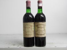 Chateau Cheval Blanc 1969 St Emilion 2 bts Faded Labels both TS  Chateau Cheval Blanc 1969   St