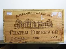 Chateau Fombrauge 2002 Saint Emilion GCC 12 bts OWC IN BOND  Chateau Fombrauge 2002 Saint Emilion