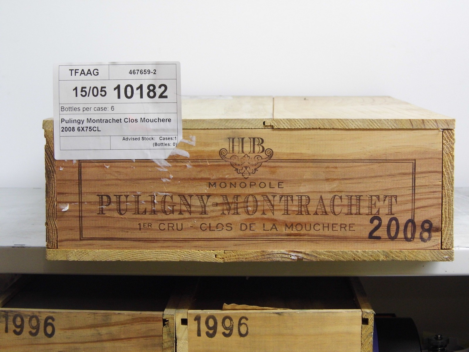 Puligny Montrachet 1er Cru Clos Mouchere 2008 Henri Boillot 6 bts OWC Puligny Montrachet 1er Cru