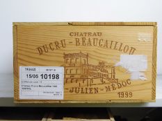 Chateau Ducru Beaucaillou 1999 Saint Julien 12 bts OWC IN BOND  Chateau Ducru Beaucaillou 1999 Saint