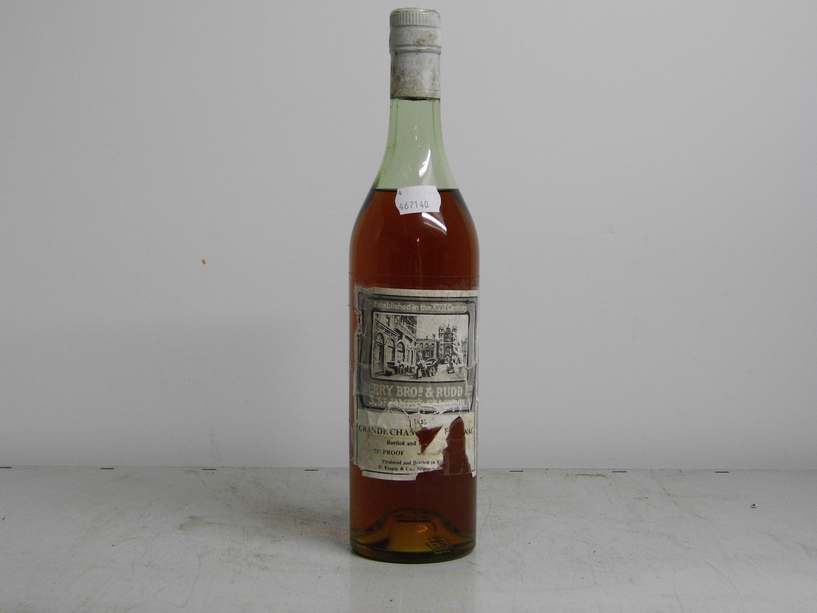 Frapin Grand Champagne Cognac 1940 Berry Brothers & Rudd 71% proof 1 bt  Frapin Grand Champagne