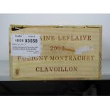 Puligny Montrachet 1er Cru Clavoillon 2002 Domaine Leflaive 12 bts  Puligny Montrachet 1er Cru