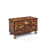 A William & Mary Japanned Blanket Chest China circa 1690,  richly decorated in the manner of