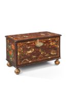 A William & Mary Japanned Blanket Chest China circa 1690,  richly decorated in the manner of