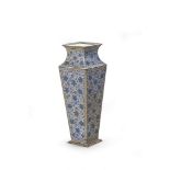 A Kashmiri Lacquer Vase India circa 1900, with blue and white floral decoration 175cm wide,  525cm