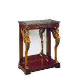A Mahogany Console France  circa 1815, attributed to Charles-Joseph Lemarchand   (1758-1826),  the